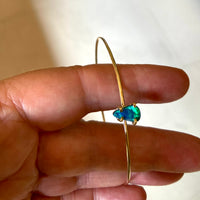 Australian Opal Bangle Bracelet, October Birthstone Bangle