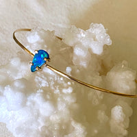 Australian Opal Bangle Bracelet, October Birthstone Bangle