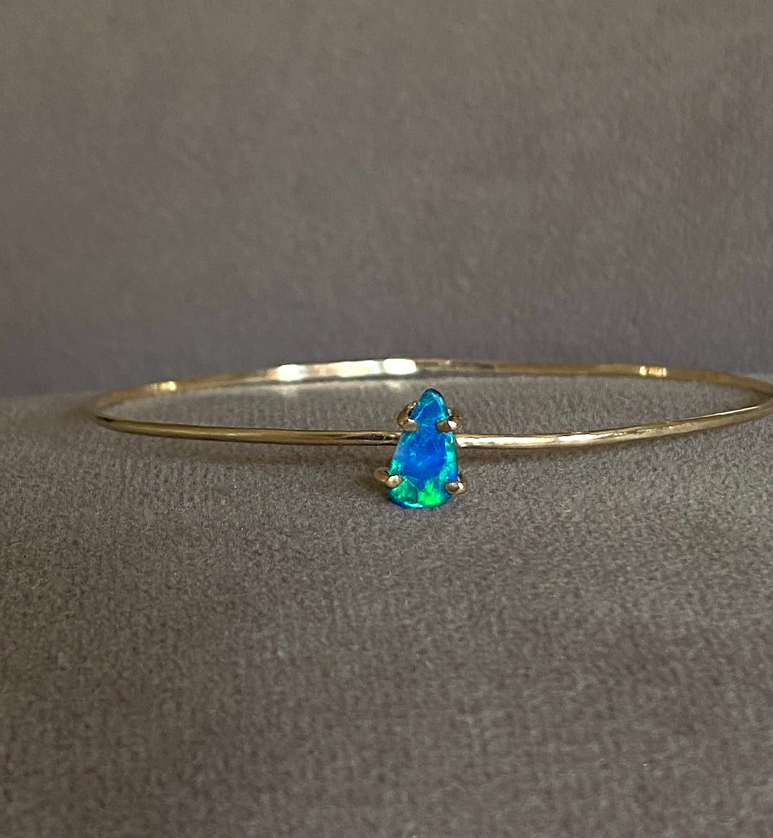 Australian Opal Bangle Bracelet, October Birthstone Bangle