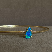 Australian Opal Bangle Bracelet, October Birthstone Bangle