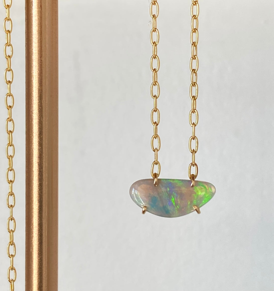 Australian White Opal Necklace