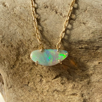 Australian White Opal Necklace