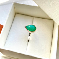 Australian Chrysoprase Ring, Wedding or Engagement Ring