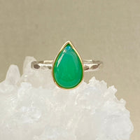 Australian Chrysoprase Ring, Wedding or Engagement Ring