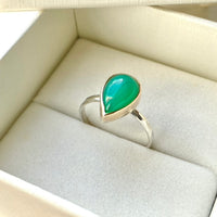 Australian Chrysoprase Ring, Wedding or Engagement Ring