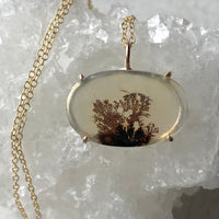 Dendritic Agate Pendant Necklace