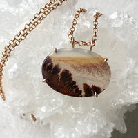 Dendritic Agate Pendant Necklace