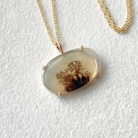 Dendritic Agate Pendant Necklace