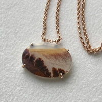 Dendritic Agate Pendant Necklace