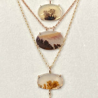 Dendritic Agate Pendant Necklace