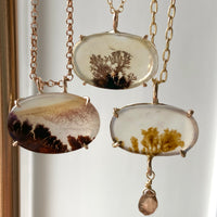 Dendritic Agate Pendant Necklace