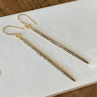 Pavé Diamond Spike Earrings, Bridal Earrings, April Birthstone Earrings