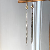 Pavé Diamond Spike Earrings, Bridal Earrings, April Birthstone Earrings