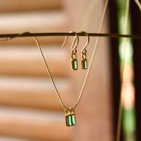 Emerald and 14k Gold Earrings, May Birthstone Earrings