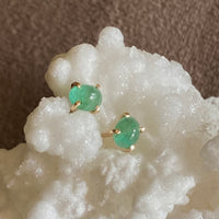 Emerald Stud Earrings, May Birthstone Earrings, Bridesmaid Earrings