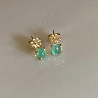 Emerald Stud Earrings, May Birthstone Earrings, Bridesmaid Earrings