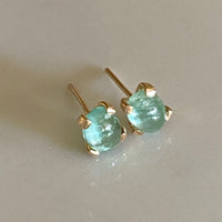 Emerald Stud Earrings, May Birthstone Earrings, Bridesmaid Earrings