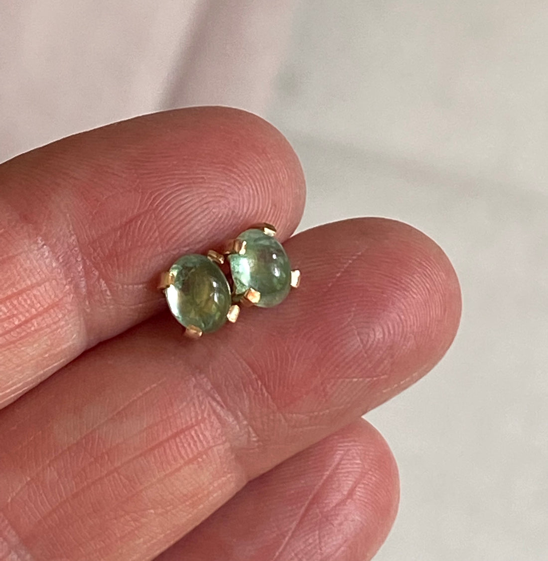 Emerald Stud Earrings, May Birthstone Earrings, Bridesmaid Earrings