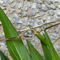 Tourmalinated Quartz Bangle Bracelet