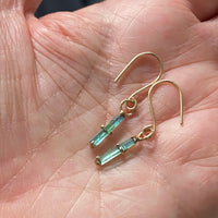 Indicolite Teal Blue Green Tourmaline Earrings, October Birthstone Earrings, Bridal Earrings