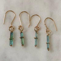Paraiba Blue Tourmaline Earrings, October Birthstone Earrings, Bridal Earrings