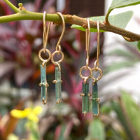 Paraiba Blue Tourmaline Earrings, October Birthstone Earrings, Bridal Earrings