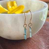 Paraiba Blue Tourmaline Earrings, October Birthstone Earrings, Bridal Earrings
