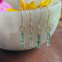 Paraiba Blue Tourmaline Earrings, October Birthstone Earrings, Bridal Earrings