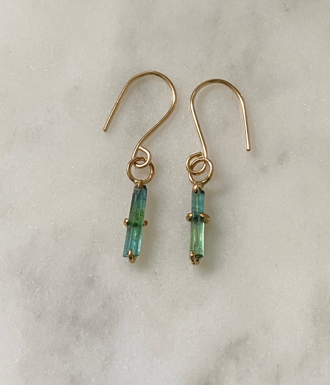 Indicolite Teal Blue Green Tourmaline Earrings, October Birthstone Earrings, Bridal Earrings
