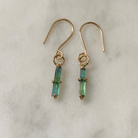 Indicolite Teal Blue Green Tourmaline Earrings, October Birthstone Earrings, Bridal Earrings