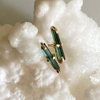 Teal Blue Indicolite Tourmaline Post Stud Earrings, October Birthstone Earrings