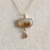 Dendritic Agate Pendant Necklace