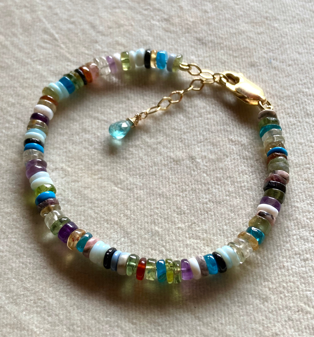 Mixed Natural Gemstones Bracelet