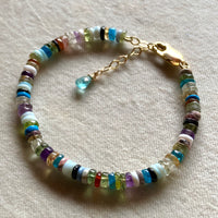 Mixed Natural Gemstones Bracelet