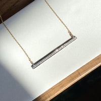 Pavé Diamond Bar Necklace, Bridal Necklace, April Birthstone Necklace
