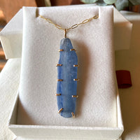 Raw Blue Kyanite Pendant Necklace