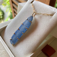 Raw Blue Kyanite Pendant Necklace