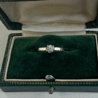 Raw Diamond Ring, Alternative Engagement or Wedding Ring, April Birthstone Ring
