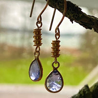 Iolite / Water Sapphire Earrings, September Birthstone Earrings