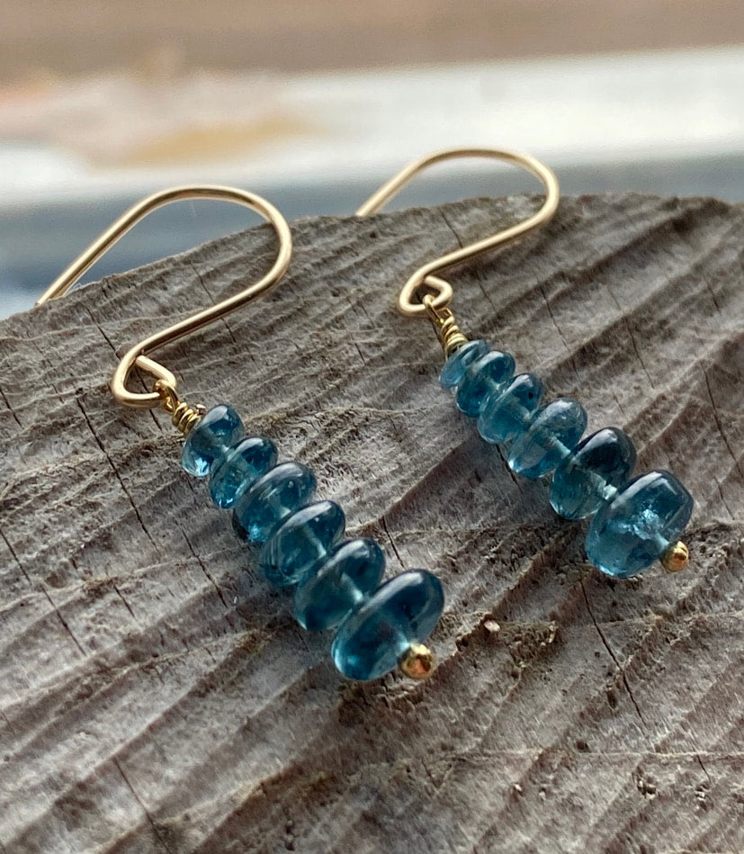 Orissa Teal Blue Kyanite Earrings