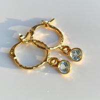 Sky Blue Topaz Hoop Earrings