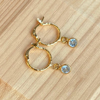 Sky Blue Topaz Hoop Earrings