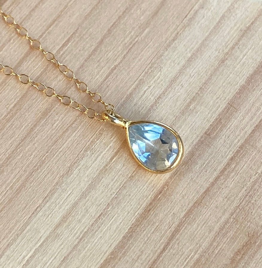 Sky Blue Topaz Pendant Necklace