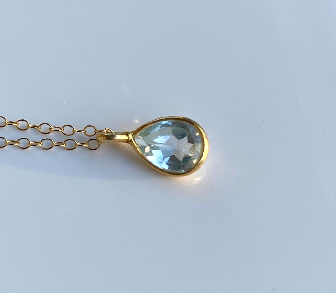 Sky Blue Topaz Pendant Necklace