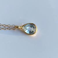 Sky Blue Topaz Pendant Necklace