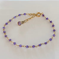 Amethyst Rosary Bracelet, February Birthstone Bracelet