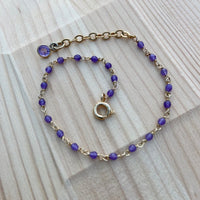 Amethyst Rosary Bracelet, February Birthstone Bracelet
