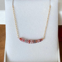 Multi-colored Natural Spinel Bar Necklace