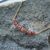 Multi-colored Natural Spinel Bar Necklace