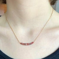 Multi-colored Natural Spinel Bar Necklace